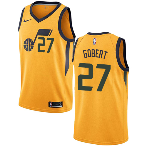 Men Nike Utah Jazz 27 Rudy Gobert Yellow NBA Swingman Statement Edition Jersey